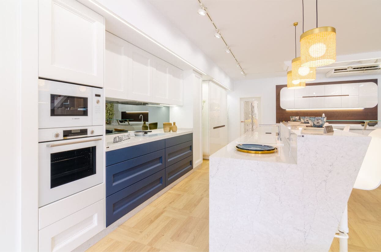 White & Blue Kitchen kitchen