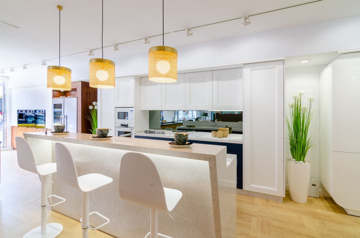 White & Blue Kitchen kitchen design, photo 4